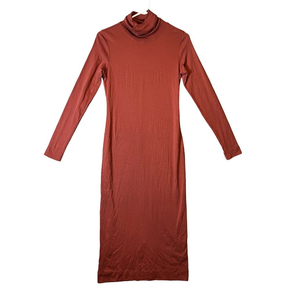 Peruvian Connection Women’s Classic T-Neck Dress‎ Size XS Burnt Orange